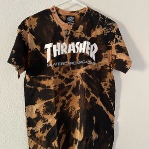 Thrasher Black and Brown Tie-Dye Tee